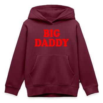 Big daddy - Kinder Premium Organic Hoodie - Burgunderrot - Vorne - AI Model Kid Female (0cm)