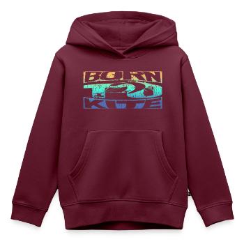 Born to Kite - Kinder Premium Organic Hoodie - Burgunderrot - Vorne - AI Model Kid Female (0cm)