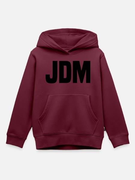 JDM - Kinder Premium Organic Hoodie - Burgunderrot