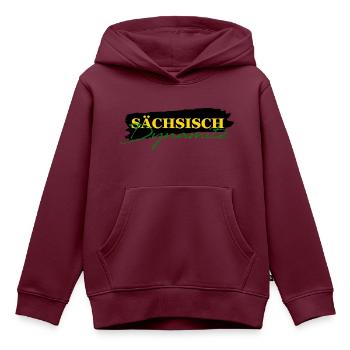 Sächsisch Dynamite - Kinder Premium Organic Hoodie - Burgunderrot - Vorne - AI Model Kid Female (0cm)