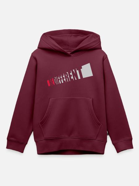 Be different Logo Design - Kinder Premium Organic Hoodie - Burgunderrot