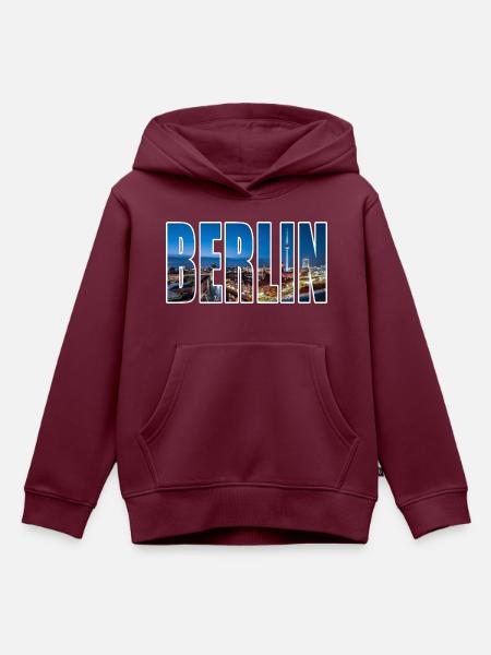 Berlin - Kinder Premium Organic Hoodie - Burgunderrot