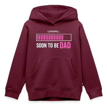 Bald Papa sein - Kinder Premium Organic Hoodie - Burgunderrot - Vorne - AI Model Kid Female (0cm)