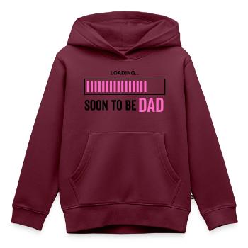 Bald Papa sein - Kinder Premium Organic Hoodie - Burgunderrot - Vorne - AI Model Kid Female (0cm)