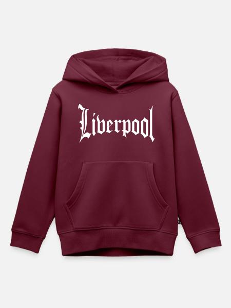 Liverpool - Kinder Premium Organic Hoodie - Burgunderrot