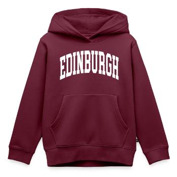 Edinburgh - Kinder Premium Organic Hoodie - Burgunderrot - Vorne - AI Model Kid Female (0cm)