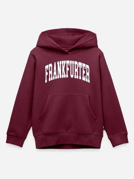Frankfurter - Kinder Premium Organic Hoodie - Burgunderrot