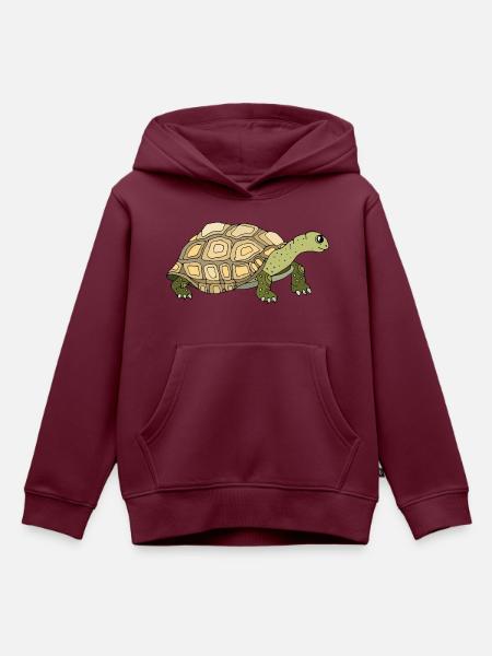 Schildkröte - Kinder Premium Organic Hoodie - Burgunderrot