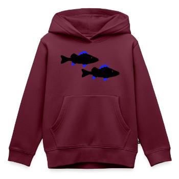 barsch fische - Kinder Premium Organic Hoodie - Burgunderrot - Vorne - AI Model Kid Female (0cm)