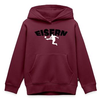 BERLIN - Kinder Premium Organic Hoodie - Burgunderrot - Vorne - AI Model Kid Female (0cm)