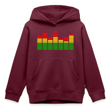 Reggae Musik Rastafari Jamaika - Kinder Premium Organic Hoodie - Burgunderrot - Vorne - AI Model Kid Female (0cm)