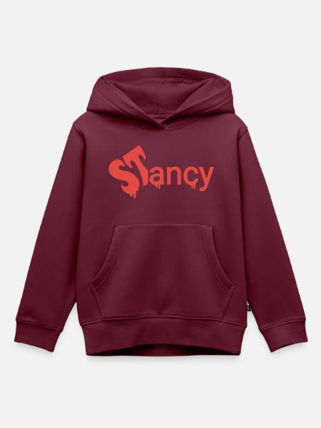 Stancy roter text Halloween - Kinder Premium Organic Hoodie - Burgunderrot