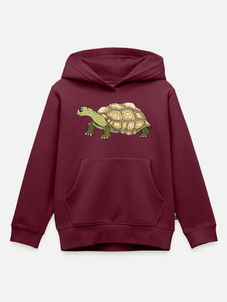 Schildkröte - Kinder Premium Organic Hoodie - Burgunderrot