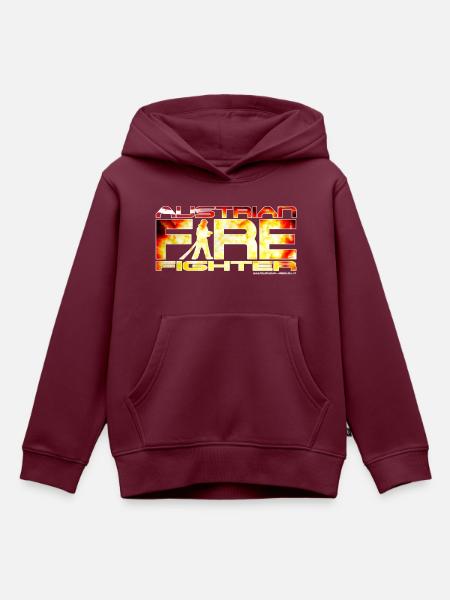 austrian firefighter Logo - Kinder Premium Organic Hoodie - Burgunderrot