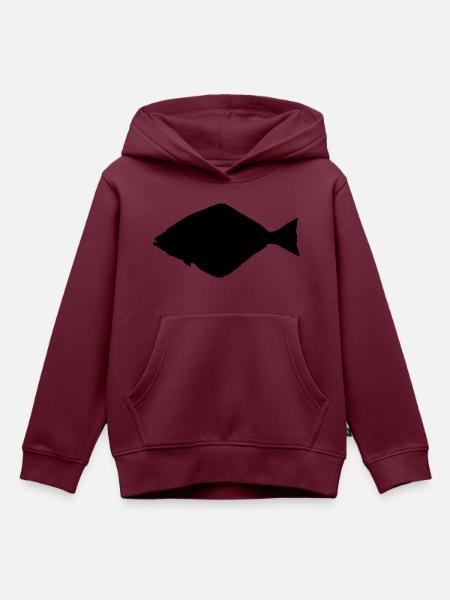 Heilbutt II - Kinder Premium Organic Hoodie - Burgunderrot