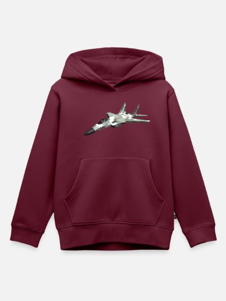 Mig29 - Kinder Premium Organic Hoodie - Burgunderrot