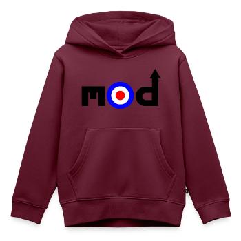 MOD - Kinder Premium Organic Hoodie - Burgunderrot - Vorne - AI Model Kid Female (0cm)