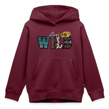 Country Musik ländlich Landei Countrymusiker Mom - Kinder Premium Organic Hoodie - Burgunderrot - Vorne - AI Model Kid Female (0cm)