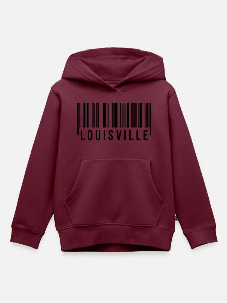 Louisville Barcode - Kinder Premium Organic Hoodie - Burgunderrot