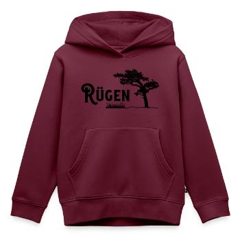Rügen, Perle der Ostsee - Kinder Premium Organic Hoodie - Burgunderrot - Vorne - AI Model Kid Female (0cm)