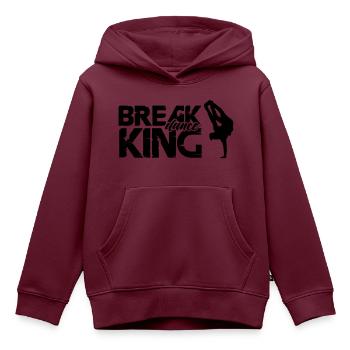 break dance king - Kinder Premium Organic Hoodie - Burgunderrot - Vorne - AI Model Kid Female (0cm)