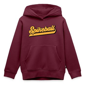 Farben änderbar | Spikeball Spike Ball Roundnet - Kinder Premium Organic Hoodie - Burgunderrot - Vorne - AI Model Kid Female (0cm)