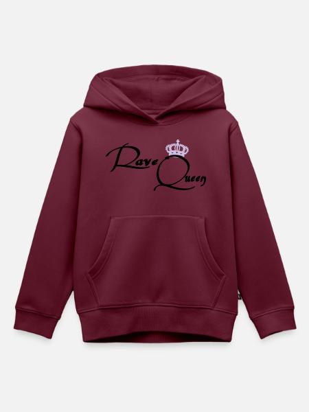 Rave Queen - Kinder Premium Organic Hoodie - Burgunderrot