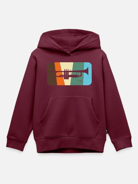 trompete - Kinder Premium Organic Hoodie - Burgunderrot