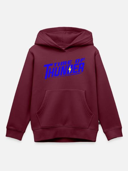 BLUE POWER - Kinder Premium Organic Hoodie - Burgunderrot