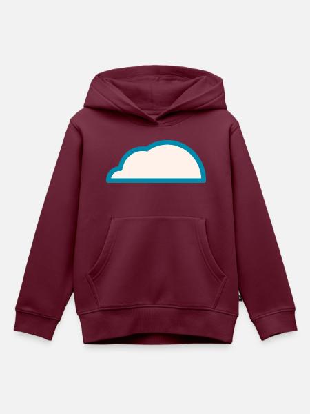 Wetter Bewölkt - Kinder Premium Organic Hoodie - Burgunderrot