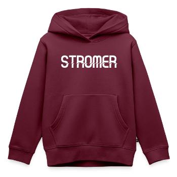 Schweizerdeutsch Elektriker - Stromer - Kinder Premium Organic Hoodie - Burgunderrot - Vorne - AI Model Kid Female (0cm)