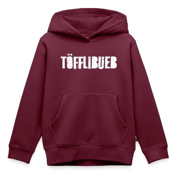 Schweizerdeutsch Töfflibueb - Kinder Premium Organic Hoodie - Burgunderrot - Vorne - AI Model Kid Female (0cm)