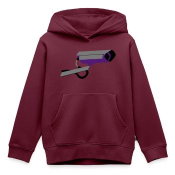 Überwachungskamera - Kinder Premium Organic Hoodie - Burgunderrot - Vorne - AI Model Kid Female (0cm)