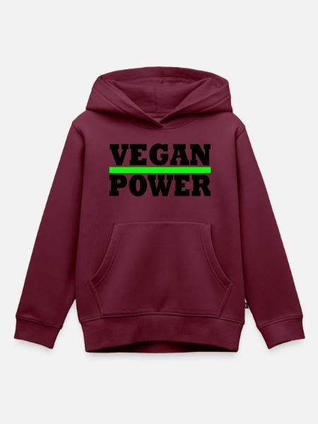 vegan power - Kinder Premium Organic Hoodie - Burgunderrot