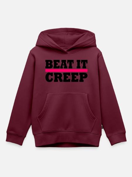 Beat it creep - Kinder Premium Organic Hoodie - Burgunderrot