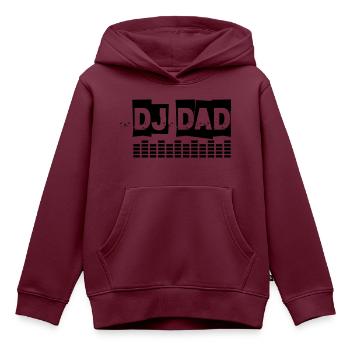 DJ DAD Turntable Equalizer - Kinder Premium Organic Hoodie - Burgunderrot - Vorne - AI Model Kid Female (0cm)
