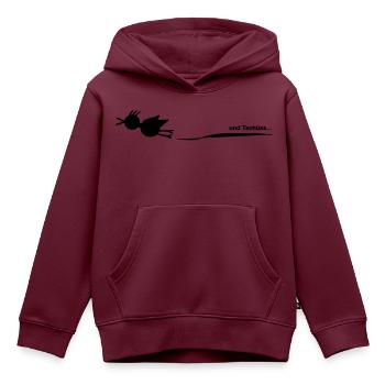 UND TSCHÜSS... - Kinder Premium Organic Hoodie - Burgunderrot - Vorne - AI Model Kid Female (0cm)