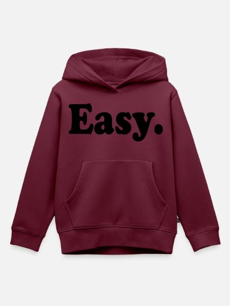Easy. - Kinder Premium Organic Hoodie - Burgunderrot