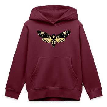 Sphinx Schädel butterfly skull - Kinder Premium Organic Hoodie - Burgunderrot - Vorne - AI Model Kid Female (0cm)