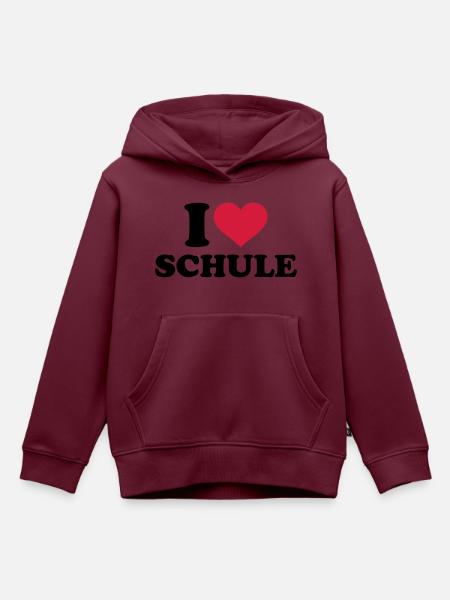 Schule - Kinder Premium Organic Hoodie - Burgunderrot