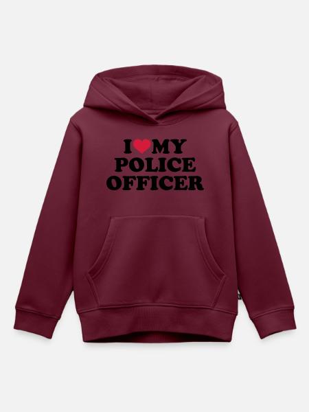 Polizist - Kinder Premium Organic Hoodie - Burgunderrot