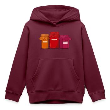 Marmelade - Kinder Premium Organic Hoodie - Burgunderrot - Vorne - AI Model Kid Female (0cm)