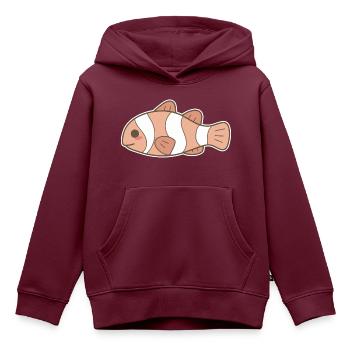 Clownfisch - Kinder Premium Organic Hoodie - Burgunderrot - Vorne - AI Model Kid Female (0cm)