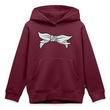 Bandana Kopftuch weibliche Kopfbedeckung - Kinder Premium Organic Hoodie - Burgunderrot - Vorne - AI Model Kid Female (0cm)