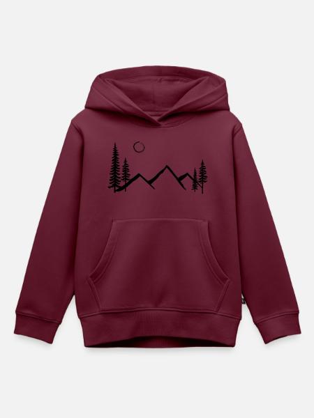 Erforschen - Kinder Premium Organic Hoodie - Burgunderrot