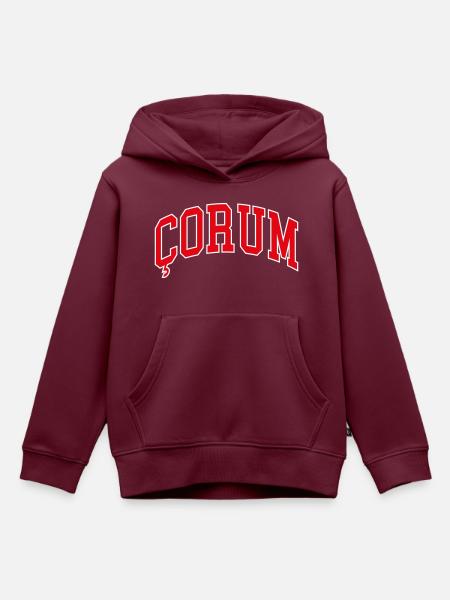 Çorum - Kinder Premium Organic Hoodie - Burgunderrot