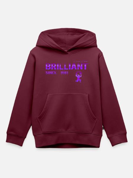 Brilliant since 1981 - Kinder Premium Organic Hoodie - Burgunderrot