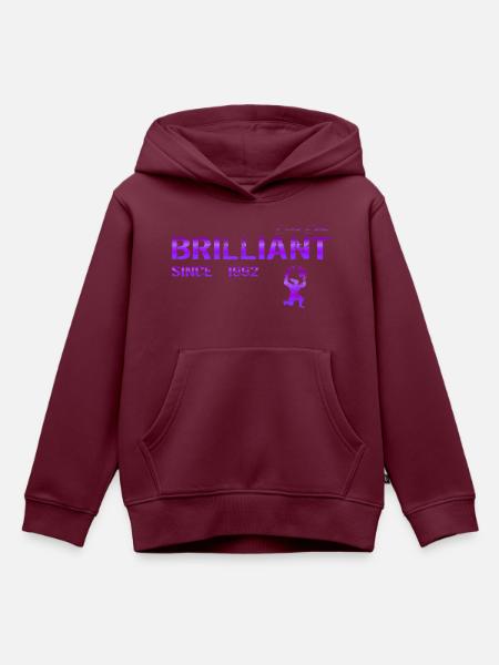 Brilliant since 1992 - Kinder Premium Organic Hoodie - Burgunderrot