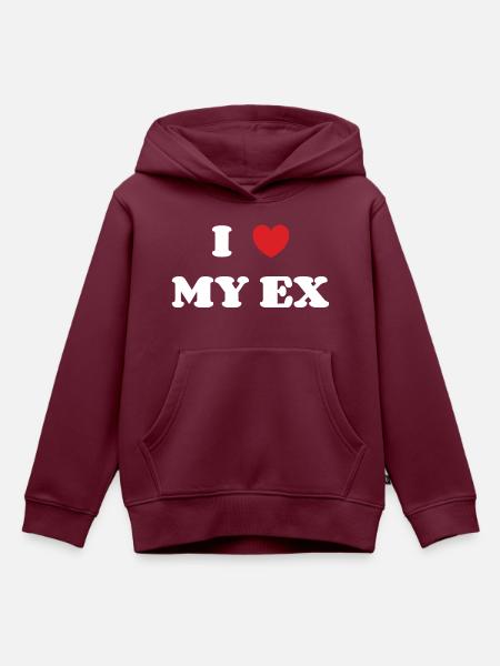 Ich liebe meinen Ex - Kinder Premium Organic Hoodie - Burgunderrot