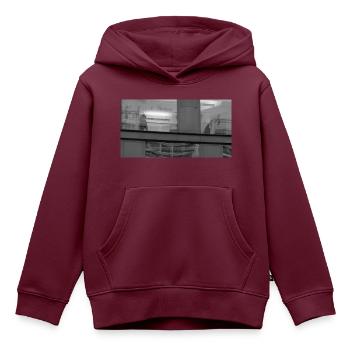 Versteckt hinter Glas - Kinder Premium Organic Hoodie - Burgunderrot - Vorne - AI Model Kid Female (0cm)